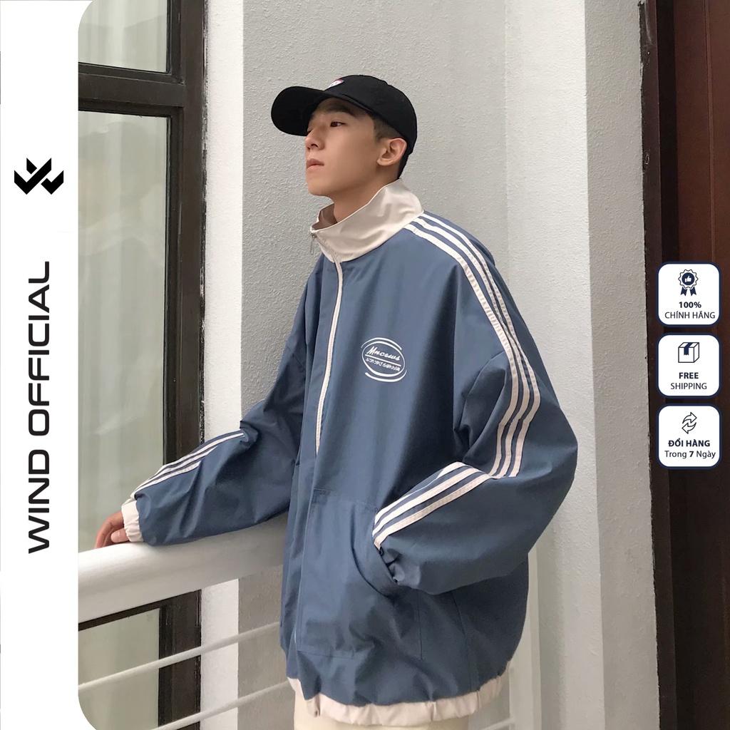 Áo khoác dù WIND unisex form rộng Tshirt cardigan thời trang nam nữ oversize ulzzang