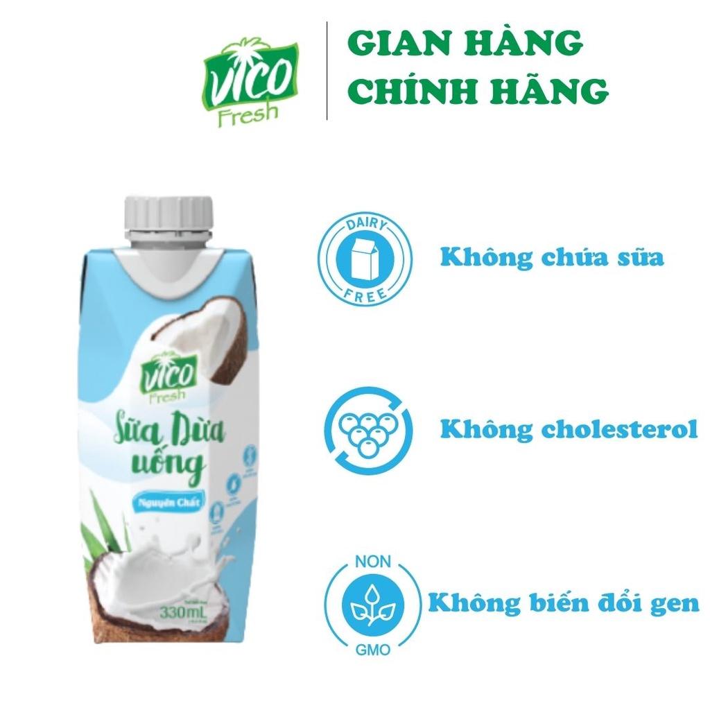 1 Hộp Sữa Dừa Uống Vico Fresh 330ml - Vị Nguyên Chất