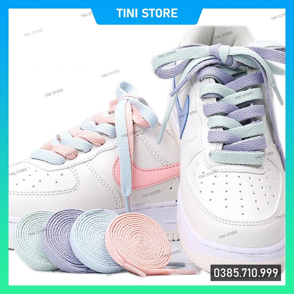 Dây giày dẹt màu Pastel Nike, Adidas chính hãng 6 màu