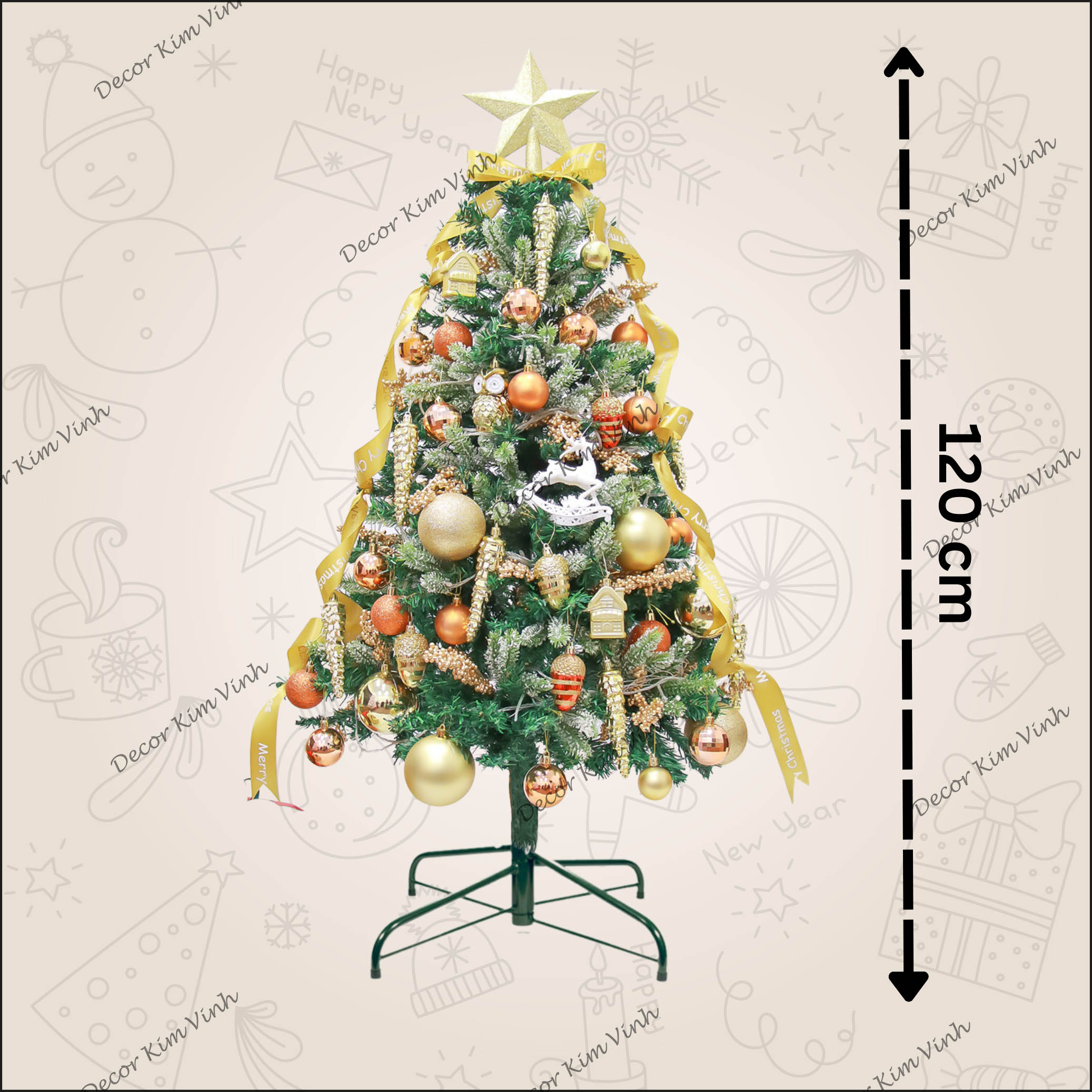 Cây Thông Full Phụ Kiện SET02 Trang Trí Giáng Sinh Noel