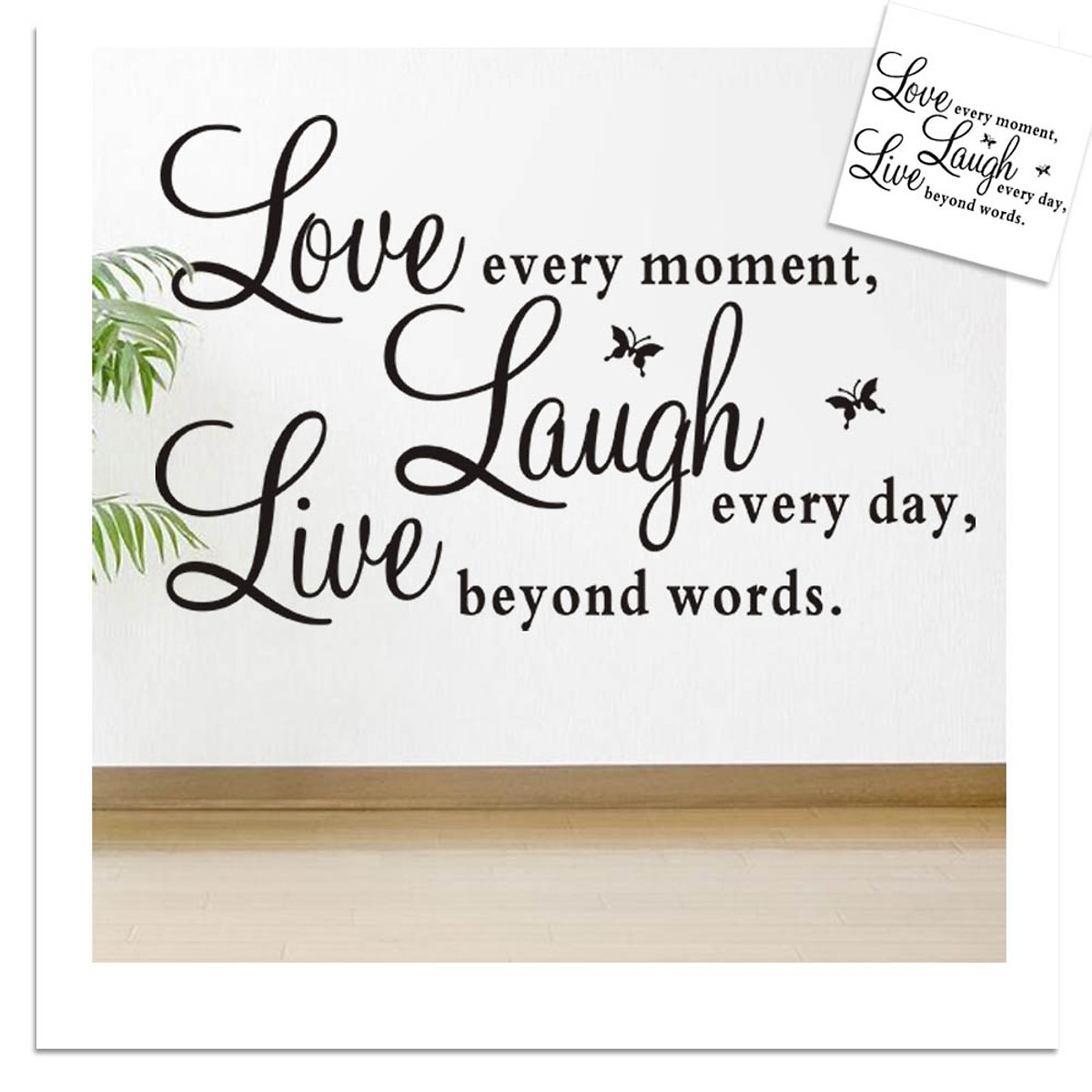 Decal dán tường chữ LOVE - LAUGH - LIVE Ý NGHĨA