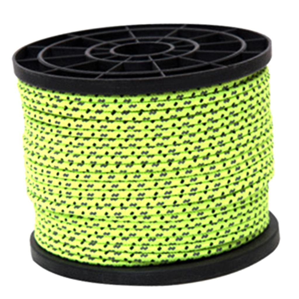 4mm 50m Reflective Camping Awning Cord   Tent Reel Roll Guy Rope Line