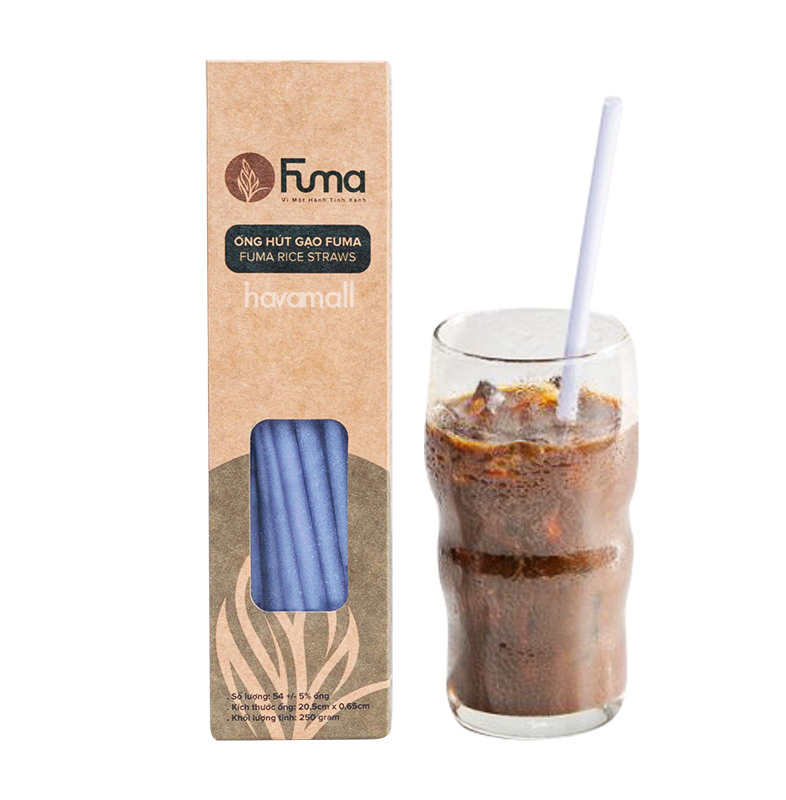 Ống Hút Gạo Thân Thiện Với Môi Trường – Fuma Rice Straws 250g (Màu Sắc Ngẫu Nhiên)