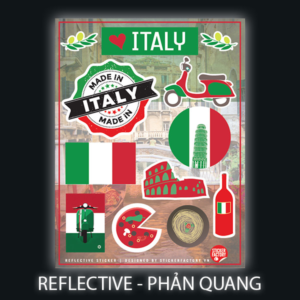 Italy - Reflective Sticker hình dán phản quang 3M Premium