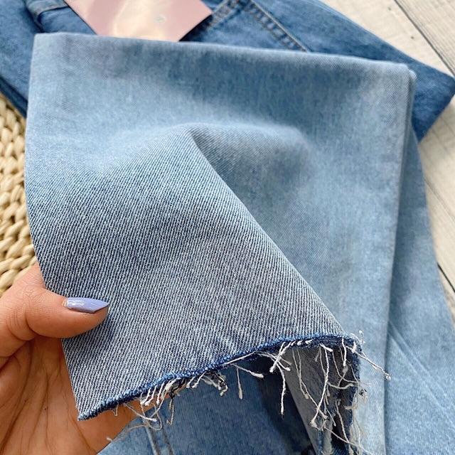 QUẦN JEANS SUÔNG MỀM ỐNG RỘNG LƯNG CAO