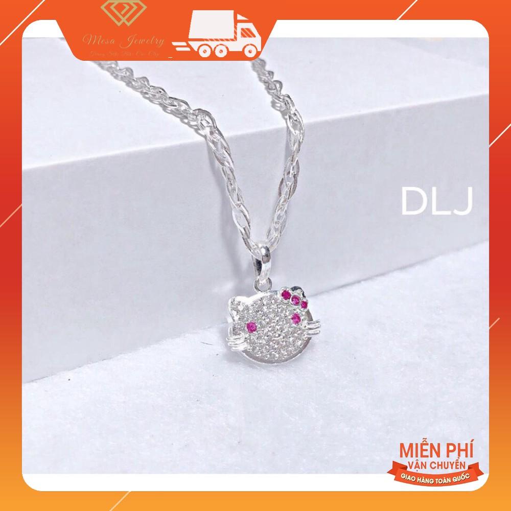 DÂY CHUYỀN KITTY RỜI MẶT - DÂY XOẮN KÉP BẠC TA