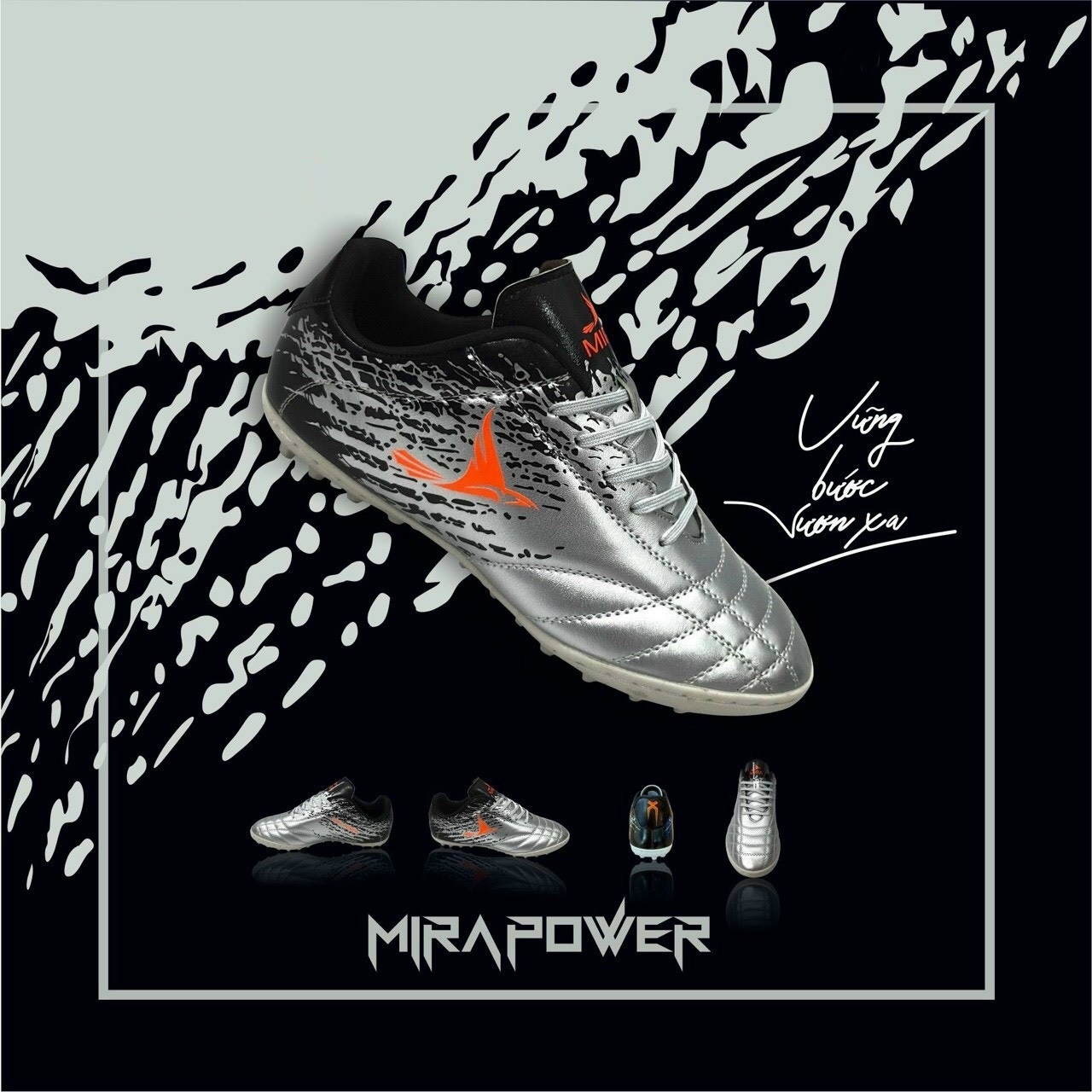 Giày bóng đá sân cỏ nhân tạo Mira Power thương hiệu Hiwing
