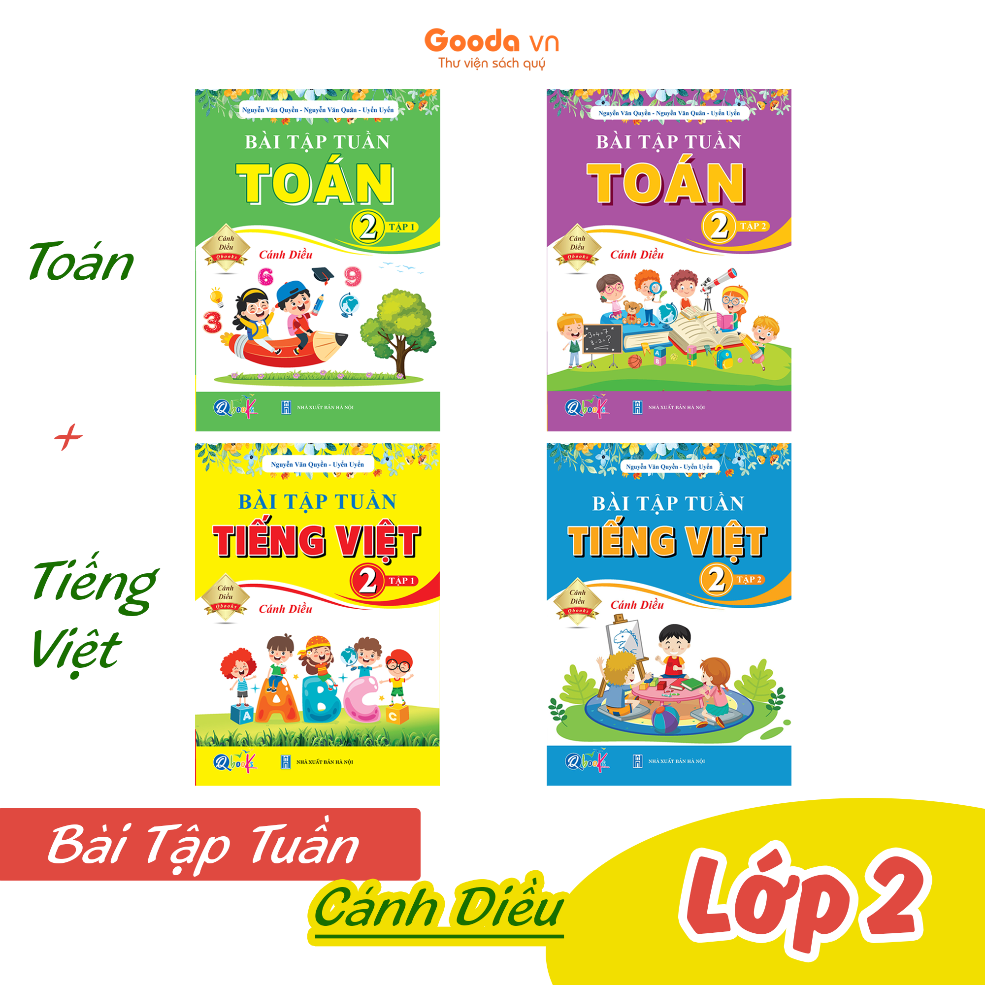 Sách Combo Bài Tập Tuần Toán, Tiếng Việt Lớp 2 - Cánh Diều - BẢN QUYỀN