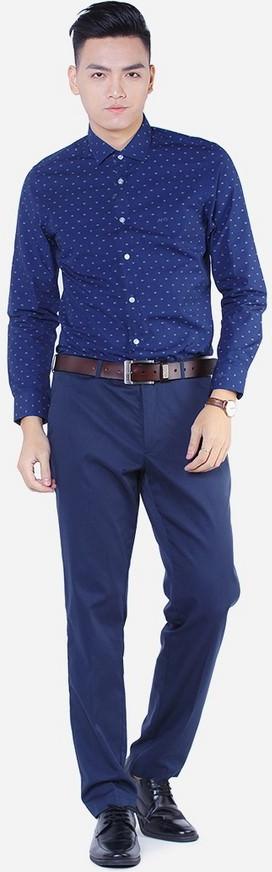 Áo sơ mi nam dài tay ALIGRO cổ bẻ dáng ôm body 100% chất cotton form slimfit ALGS148