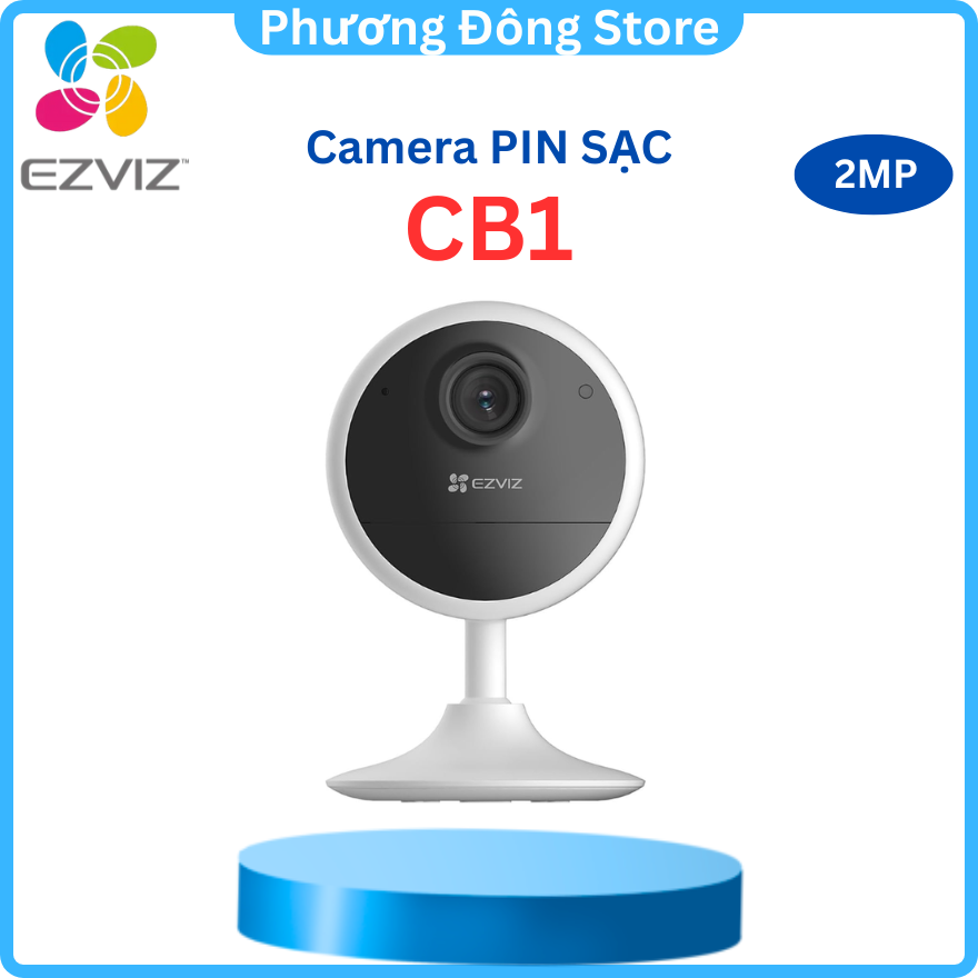 Camera Wifi EZVIZ CB1 2MP Dùng Pin Sạc, Cảnh báo chuyển động, còi hú cảnh báo - hàng chính hãng