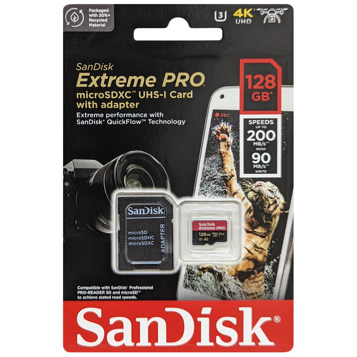 Thẻ nhớ MicroSD Sandisk Extreme Pro 200 MB/s 128GB - Hàng Nhập Khẩu