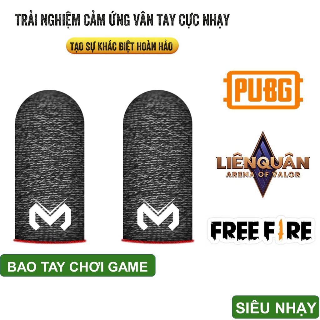 Găng Tay Chơi Game ff Cao Cấp Bộ 2 Chiếc Chống Mồ Hôi,Cảm Ứng Siêu Nhạy