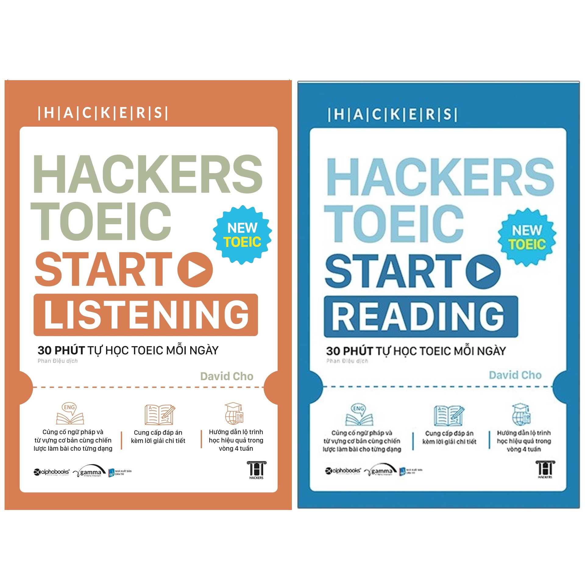 Trạm Đọc Official | Combo Sách Hacker TOEIC : Hackers TOEIC Start Listening + Hackers TOEIC Start Reading