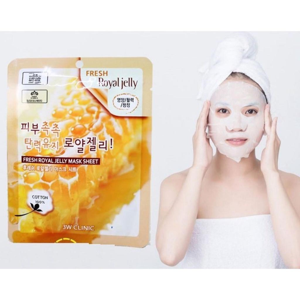 Mặt Nạ 3W Clinic Royal Jelly Mask Sheet Sữa Ong Chúa Dưỡng Sáng 23ml