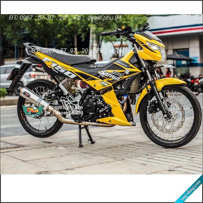 Tem Rời Satria vàng đen