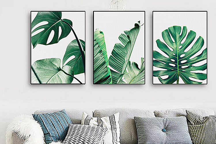 Bộ 3 Khung Tranh Treo Tường Carehouse Canvas Lá CVCXJ2-LA