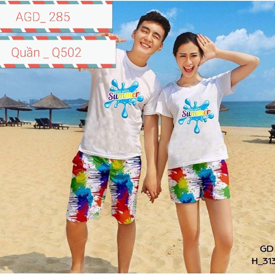 Áo thun in họa tiết summer - MÃ AGD 284