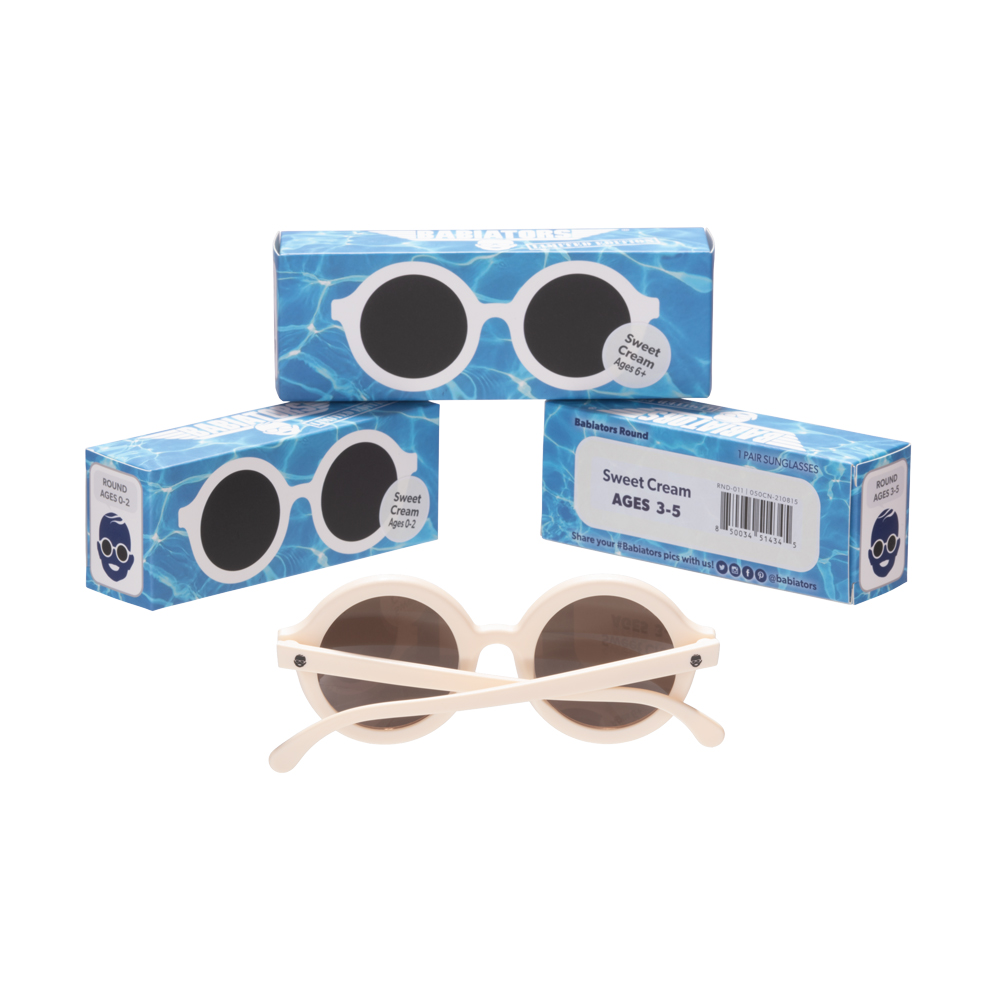 Kính chống tia cực tím có tròng kính phân cực Babiators – Sweet Cream, cho bé 3-5 tuổi