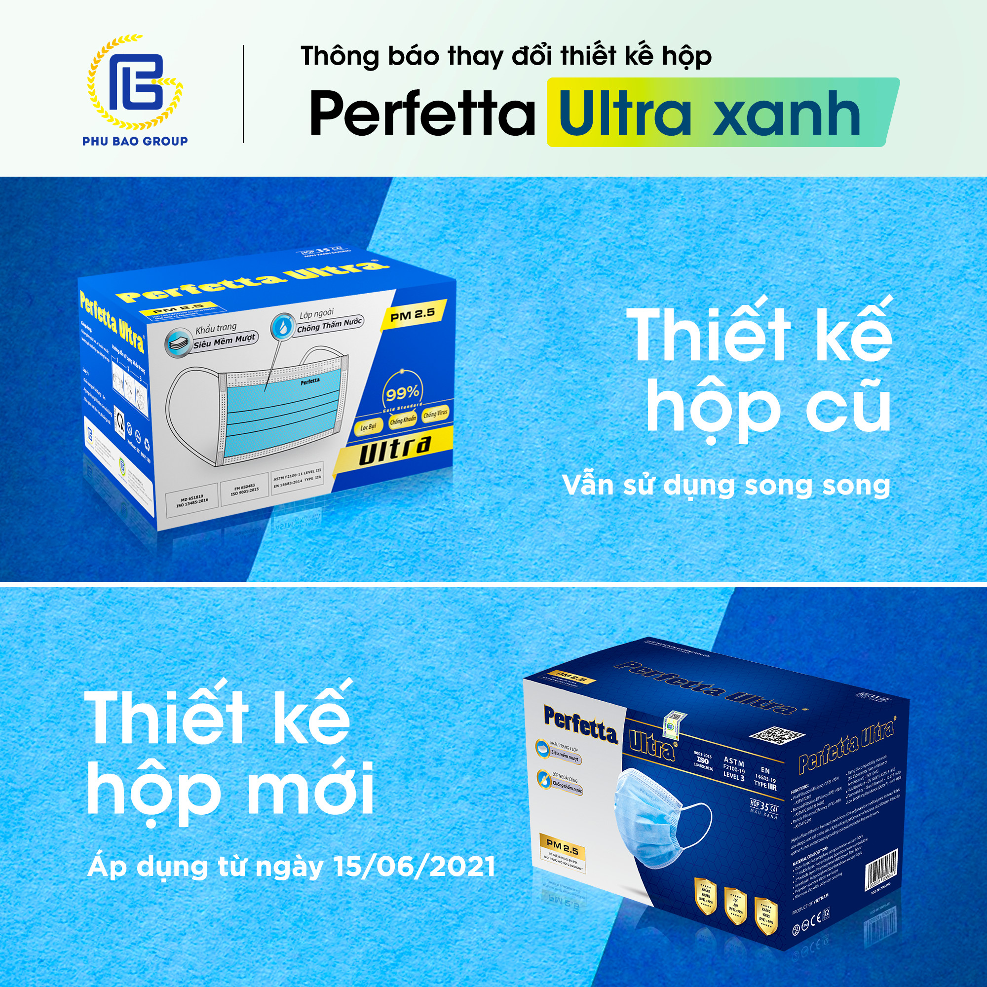 [Combo 3 HỘP - PERFETTA ULTRA] - Khẩu Trang Y Tế Chất Lượng Cao, Kháng Khuẩn, Chống Bụi Mịn PM 2.5, Màu Trắng, 4 Lớp, Bảo Vệ Tối Ưu, Đóng Gói Từng Cái - (35 cái/hộp)