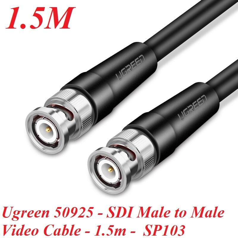 Ugreen UG50925SP103TK 1.5M màu Đen Cáp 2 đầu SDI cho máy quay + Camera cao cấp - HÀNG CHÍNH HÃNG