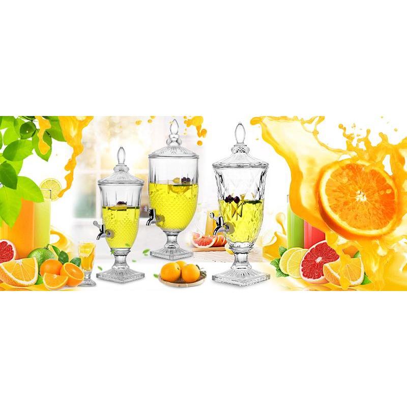 Bình thủy tinh 4,5l cao cấp đựng đựng đồ uống, nước ép hoa quả có vòi