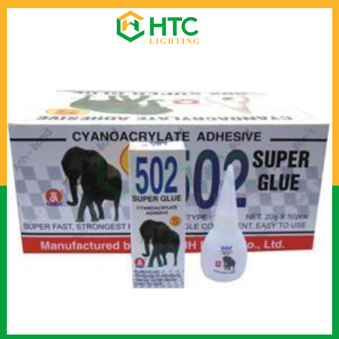 Keo dán sắt 502 Thuận Phong chuyên dụng size S , thùng 50 chai