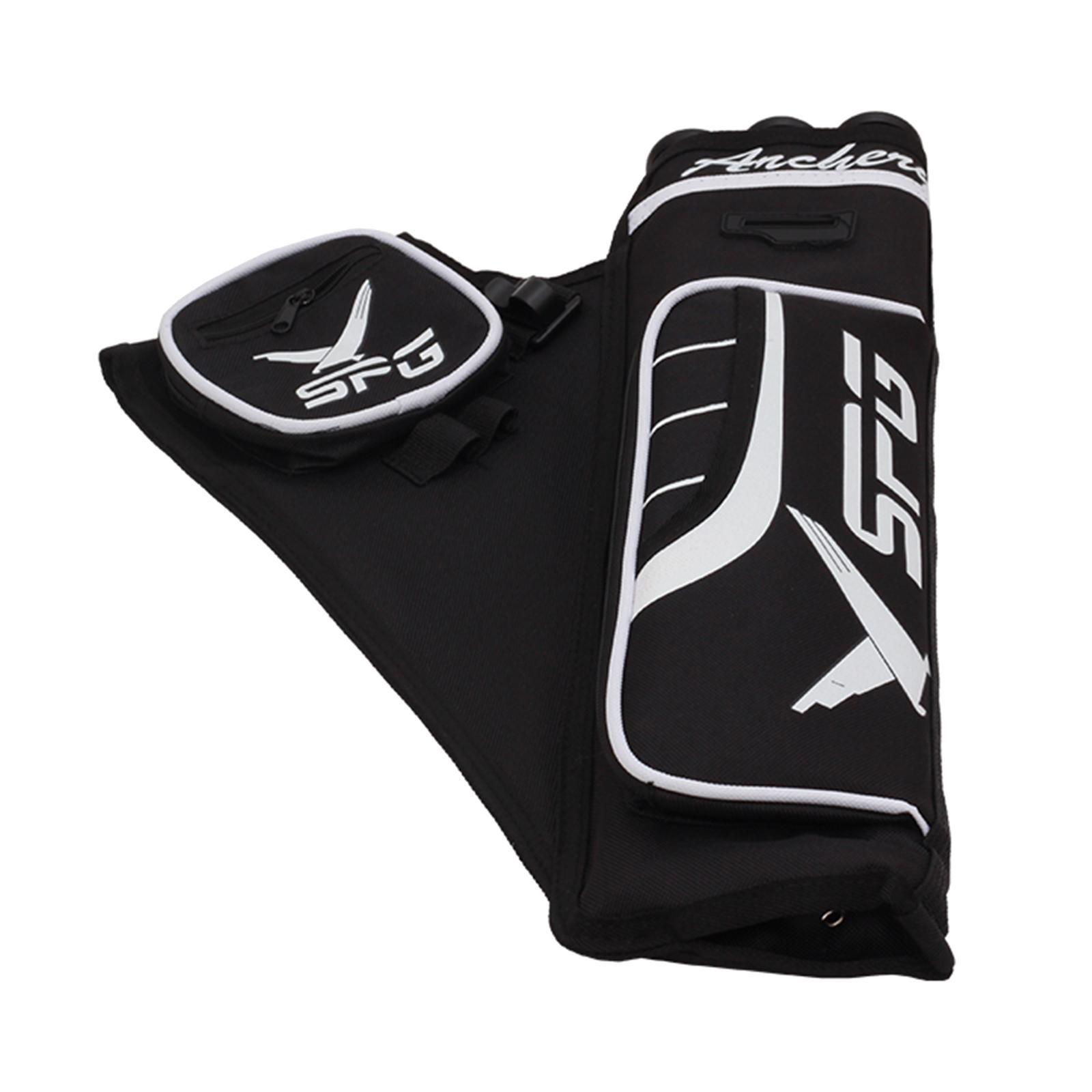 Quiver 3 Tubes Waist Hip Bag Belt Pouch Holder for Hunting Black