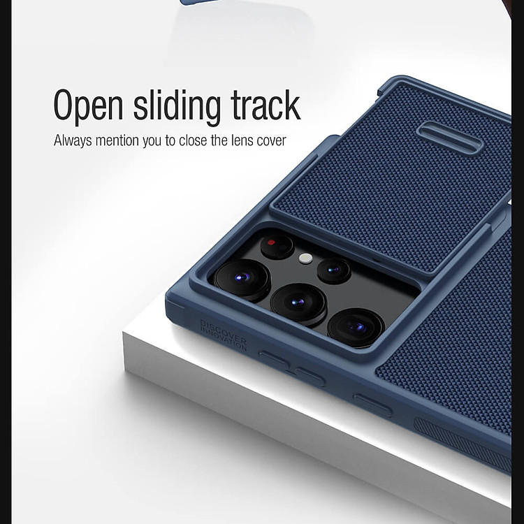 Hình ảnh Ốp lưng vải nắp trượt camera cho Samsung Galaxy S23 Ultra hiệu Nillkin Textured S Case - nắp bảo vệ camera, thiết kế chất liệu nylon cho mặt lưng mềm mịn - Hàng nhập khẩu