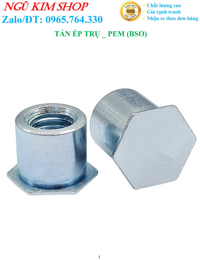 TÁN ÉP TRỤ _ PEM M5 x 6, M5 x 9