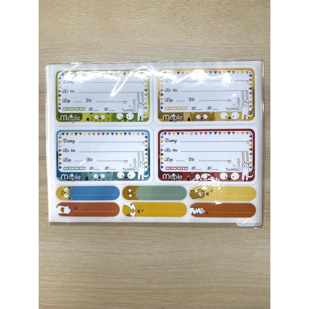 Nhãn vở Mc.ple MEOW 5434 Nhãn vở học sinh giá rẻ