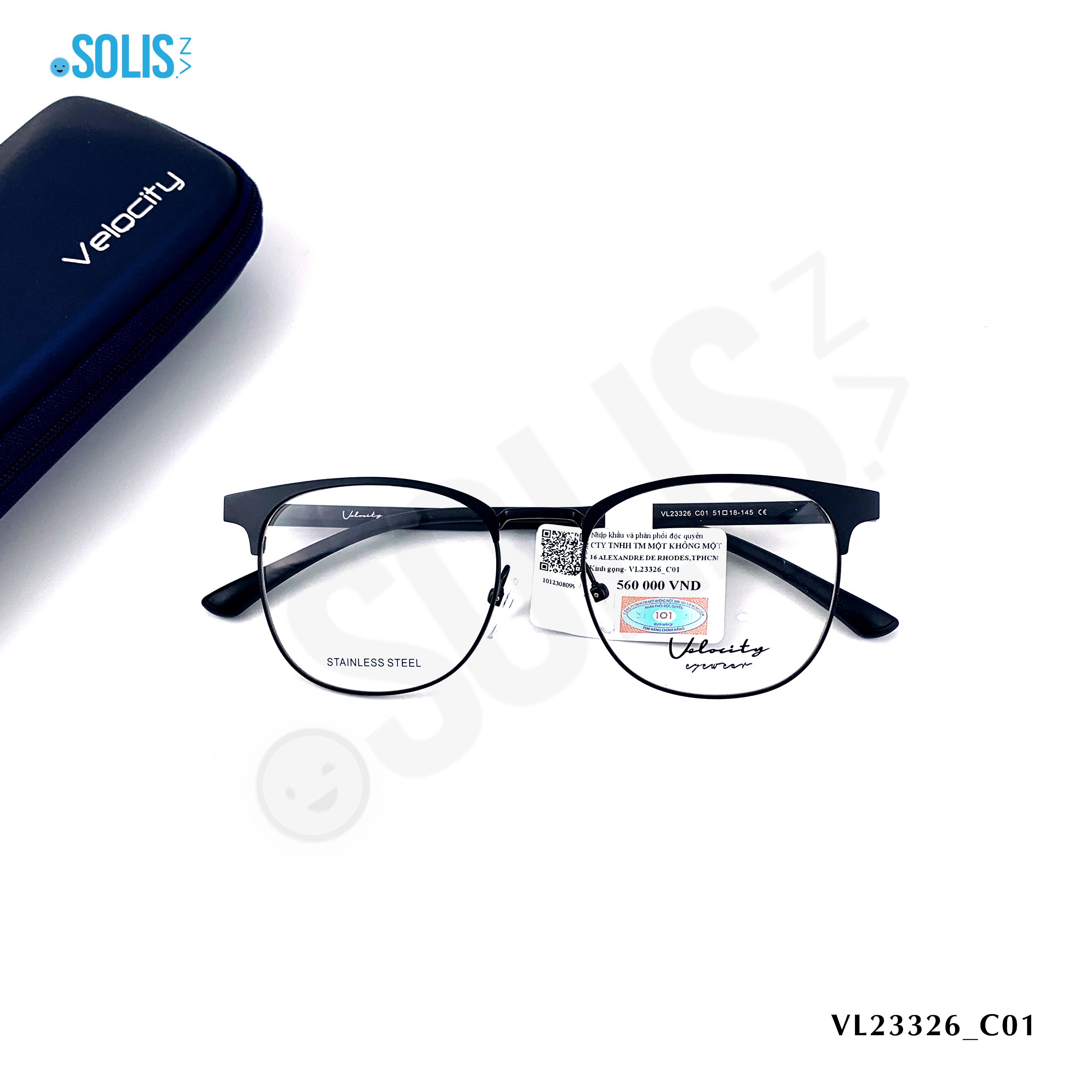 Gọng kính kim loại hiệu Velocity VL23326- KÍNH KIM LOẠI VELOCITY HIỆU VL23326