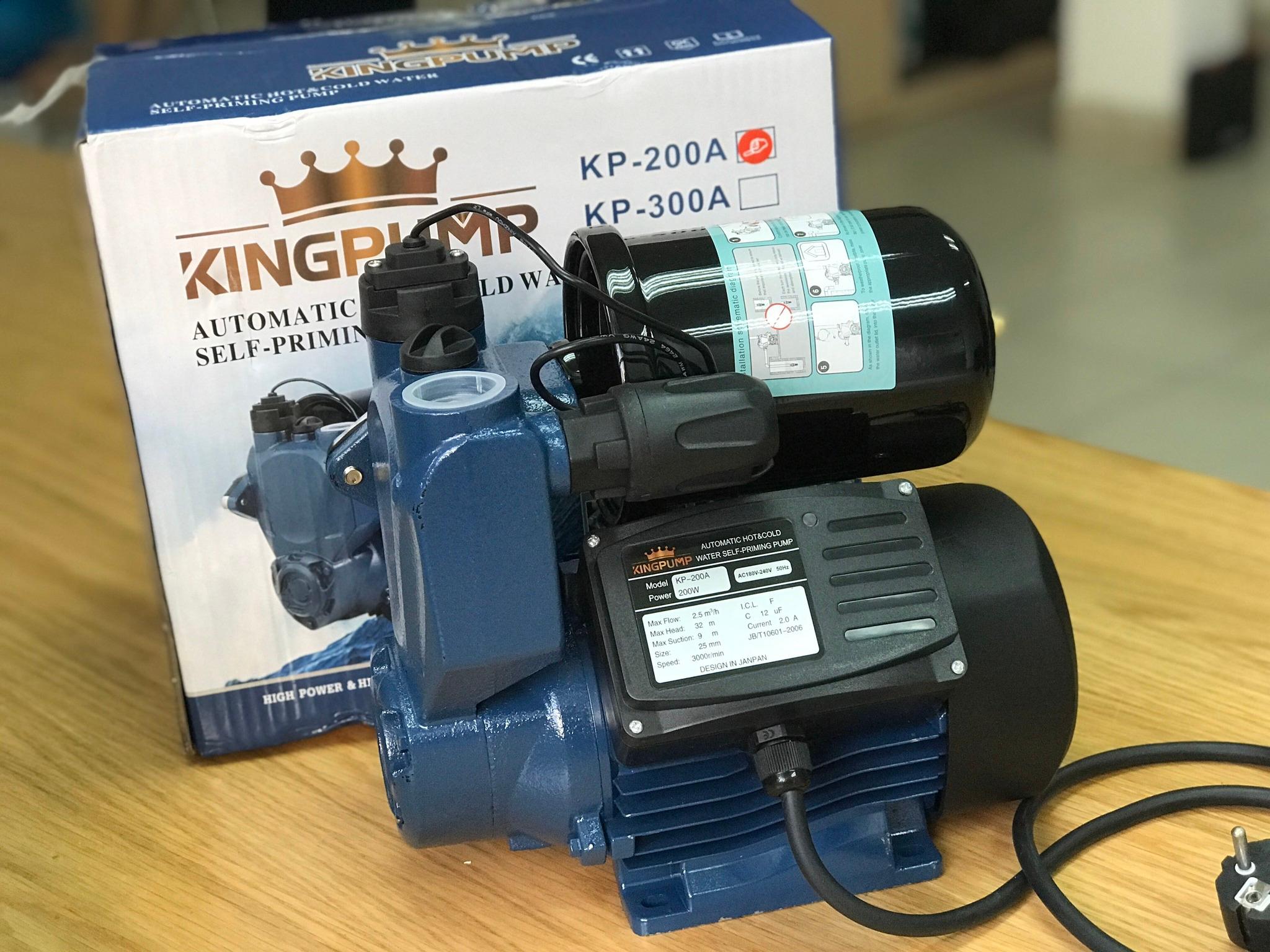 MÁY BƠM NƯƠC TỰ ĐỘNG 200W KINGPUMP KP-200A - HÀNG CHÍNH HÃNG