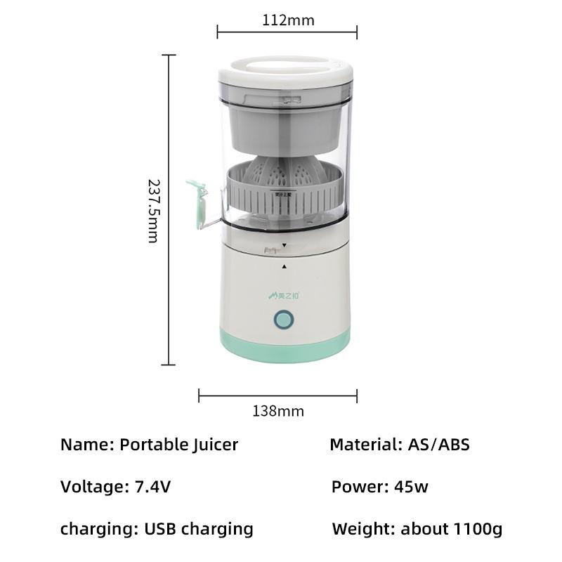 Máy Ép Trái Cây Máy Ép Hộ Gia Đình Nhỏ Di Động Không Dây - Vắt Trái Cây Đa Năng Sạc USB - Có Pin Dung Lượng : 3000 mAh - 1 tháng