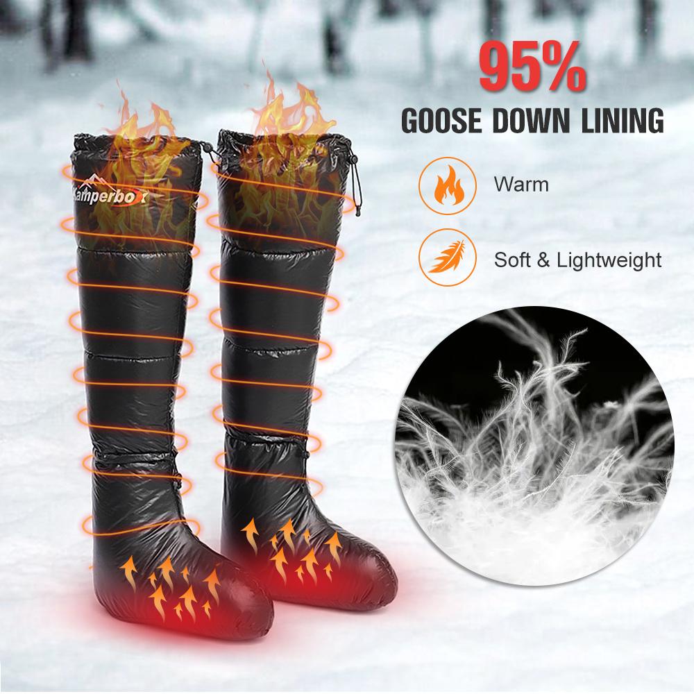 Giày Booties mùa đông ấm áp chống trơn trượt với dây rút có thể điều chỉnh kèm túi đựng