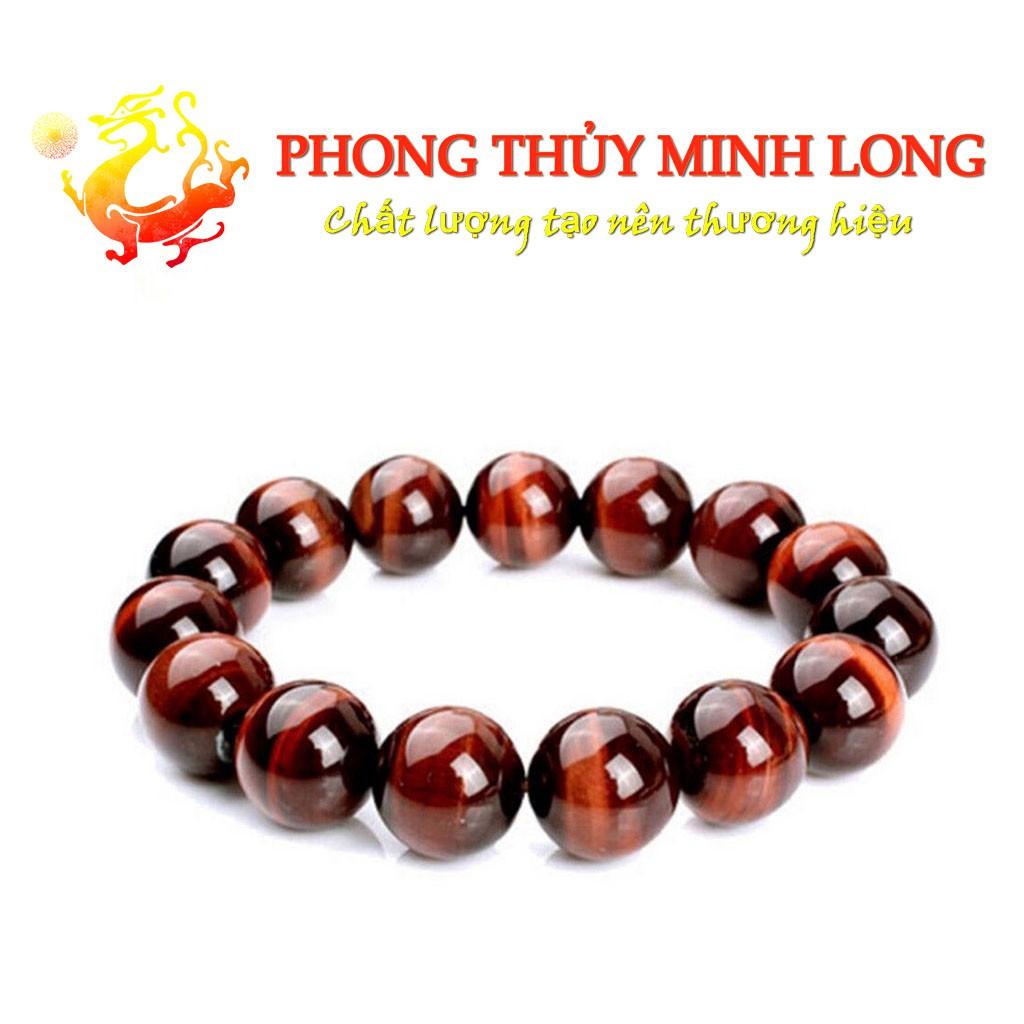 Vòng tay đá mắt hổ đỏ nâu chất lượng 5A hợp với người mệnh Hỏa và Thổ