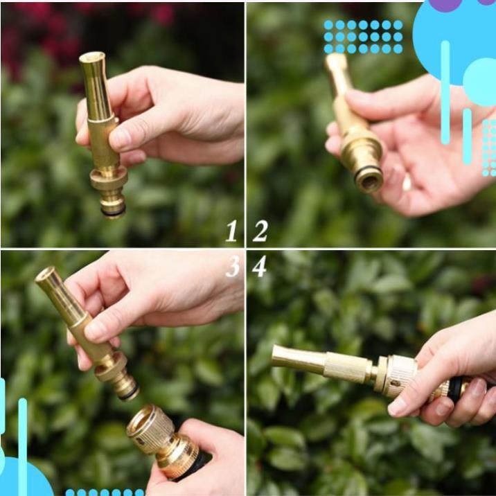 Bộ dây vòi xịt ️bơm nước phun sương️ , tăng áp 3 lần,loại 7m,10m 206587 cút sập,nối nhựa vàng+ túi đựng bút