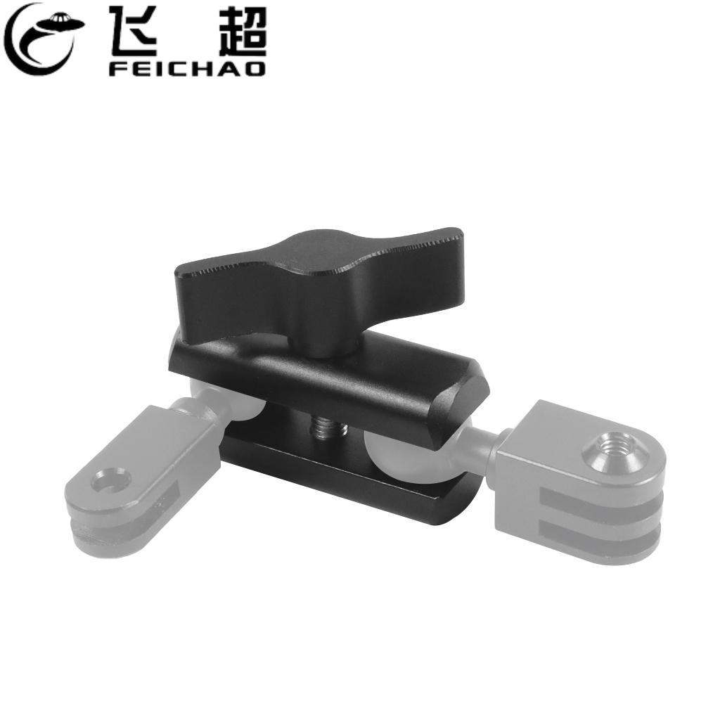 Bóng 17mm Gắn vào Bộ chuyển đổi vít 1/4 cho Gopro 10 9 8 Camera hành động Ổ cắm đôi 17mm Kẹp cánh tay Ballhead Giá đỡ kết nối
