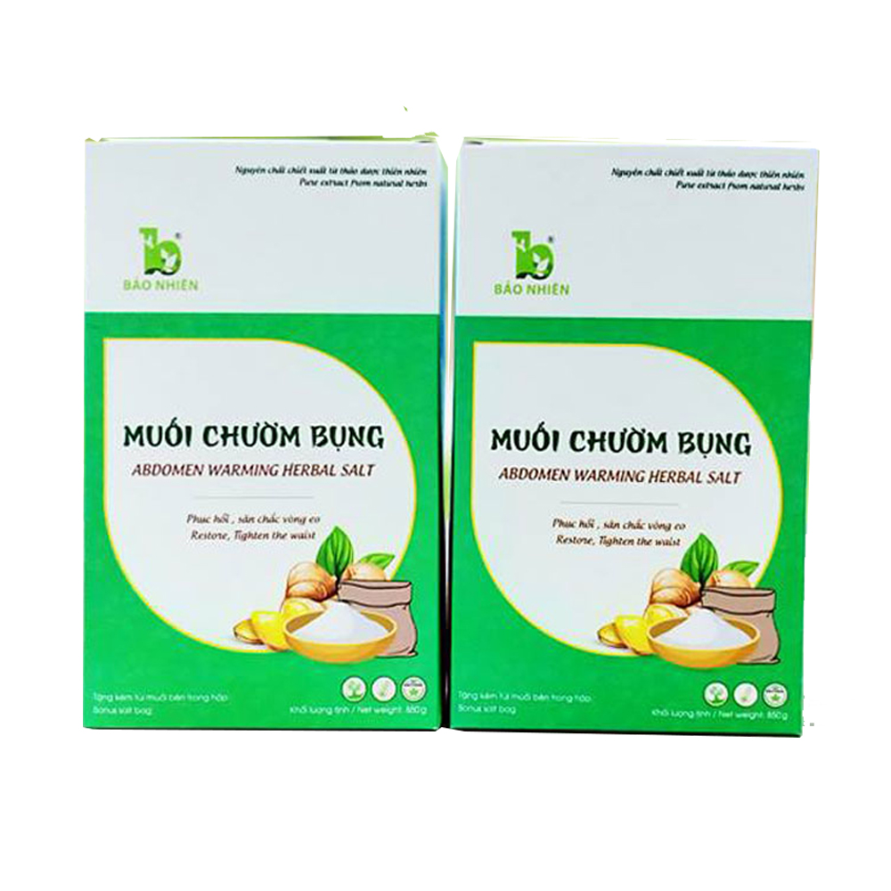 Combo Tiết Kiệm 2 Muối Chườm Bụng Thảo Dược Săn Bụng định hình eo Mờ Thâm Rạn Bảo Nhiên Kèm Túi Quấn Muối - định hình eo Sau Sinh An Toàn Và Hiệu Quả