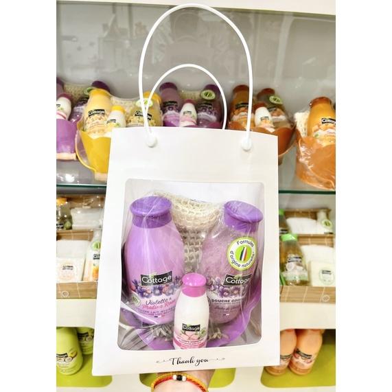 Combo quà tặng 5 món sữa tắm Cottage Hương Violet -Mẫu mới 2023