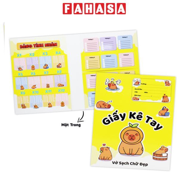 Giấy Kê Tay Tập Capybara - 16.5 x 21 cm - The Sun - Màu Vàng