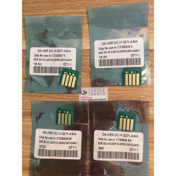 Chíp mực Fuji Xerox DC 6 -C2271/3371/4471/5571/6671/7771 - Đen/xanh/đỏ/vàng