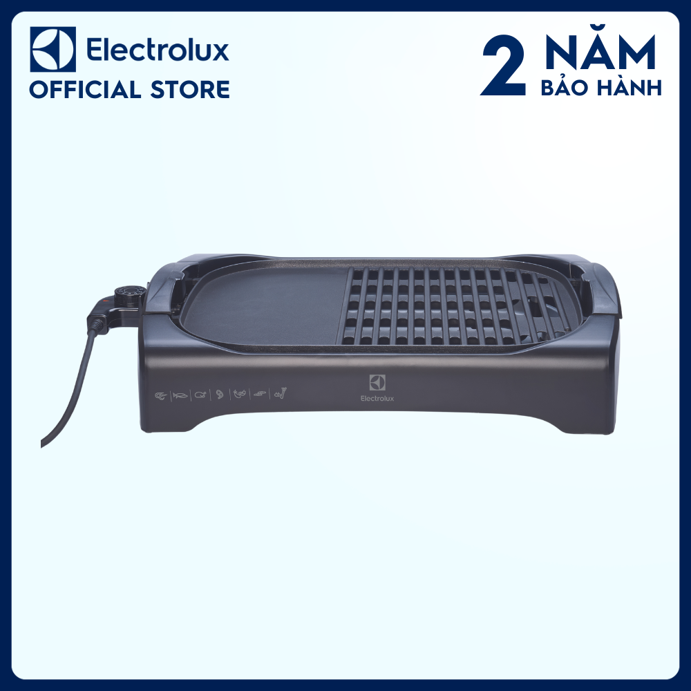 Vỉ nướng điện để bàn Electrolux ETTG1-40BK Nướng than chuyên nghiệp, lành mạnh [Hàng chính hãng]