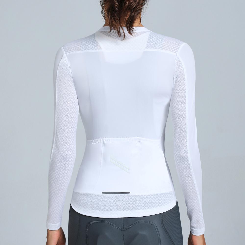 Ykywbike Mùa Hè Đi Xe Đạp Tay Dài Đi Xe Đạp Jersey Nữ Nhanh Khô Thoáng Khí Hàng Đầu Xe Đạp Đường Bộ Quần Áo Color: YLJ1001W black Size: Asia XXL