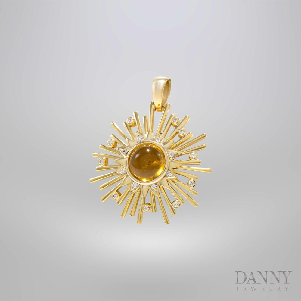 Mặt Dây Chuyền Danny Jewelry Bạc 925 Xi Vàng 18k Đính đá Citrine DI1GHZ001