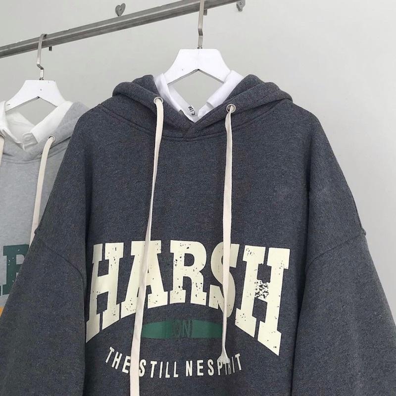 Áo hoodie nỉ bông HARSH unisex nam nữ