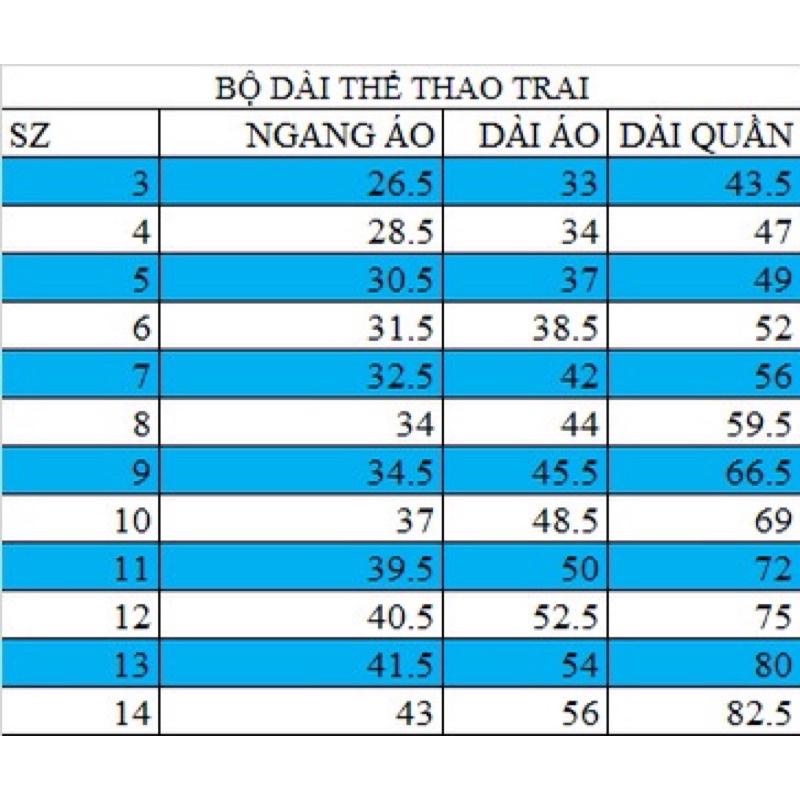 Bộ dài tay thun cotton 4 chiều chính phẩm size đại cho bé trai từ 25 đến 40kg - Bộ quần áo mùa thu