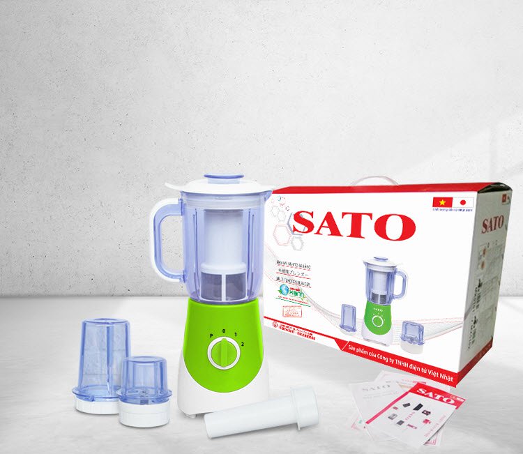 Máy xay sinh tố đa năng Sato ST-MX1101 1.4L - Công suất 300W, 4 lưỡi giúp xay nhuyễn bằng inox không gỉ, nhựa ABS an toàn chịu lực tốt, an toàn, tháo lắp dễ dàng - Miễn phí vận chuyển toàn quốc - Hàng chính hãng