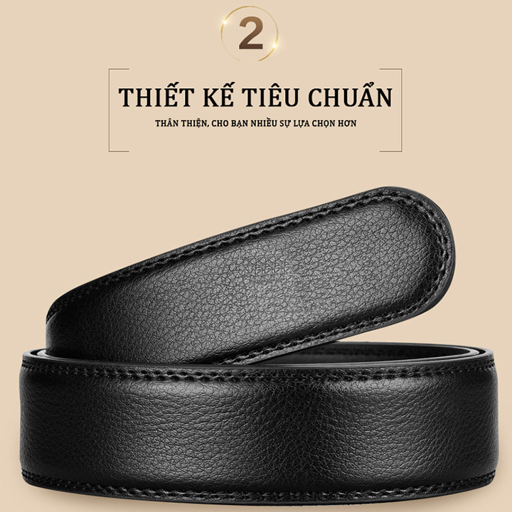 Cọng dây thắt lưng nam 2 viền khâu chỉ