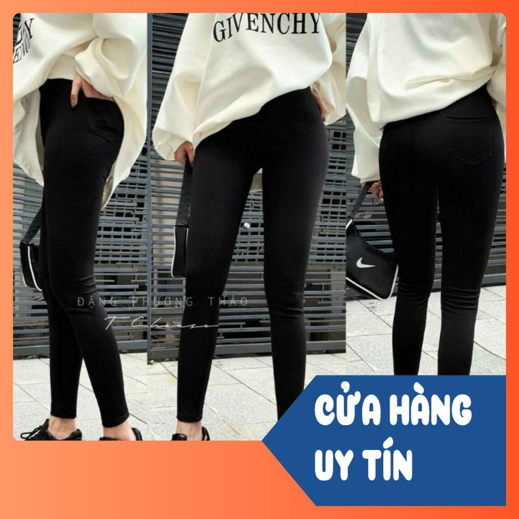 QUẦN LEGGING HỘP CHANE ĐEN CHO NỮ