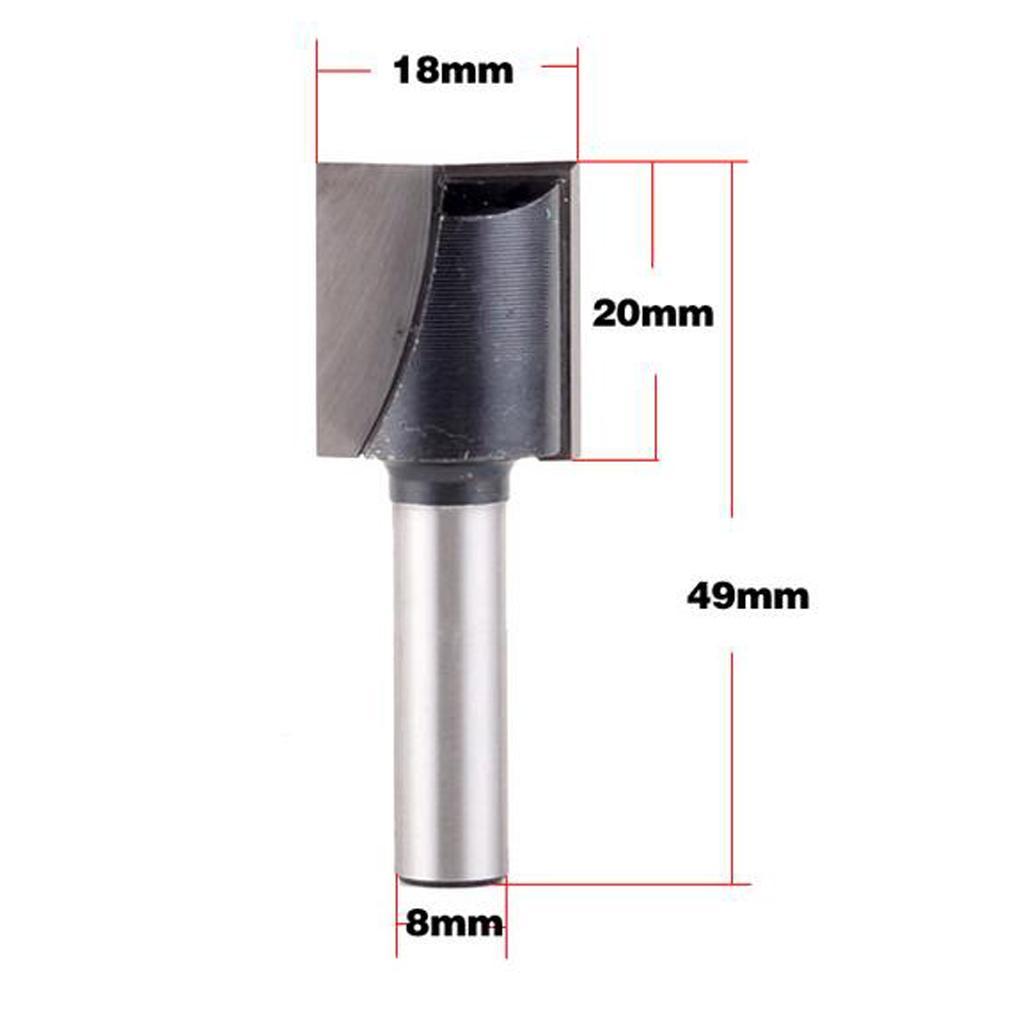 2PCS 8MM SHANK STRAIGHT DADO ROUTER BIT CARBIDE MILLING CUTTER WOODWORKING
